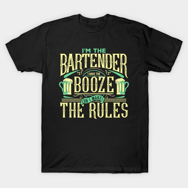 Funny Bartender Design Barkeeping Gift T-Shirt T-Shirt by Dr_Squirrel